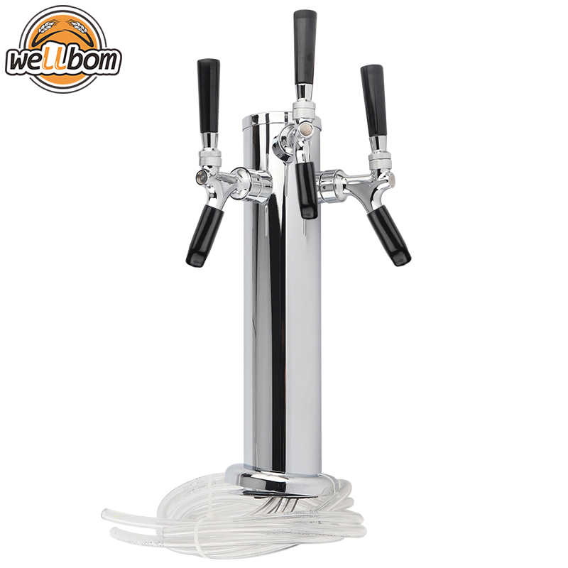 Triple Beer Tap Faucet Stainless Steel Draft Beer Tower Homebrew,New Products : wellbom.com